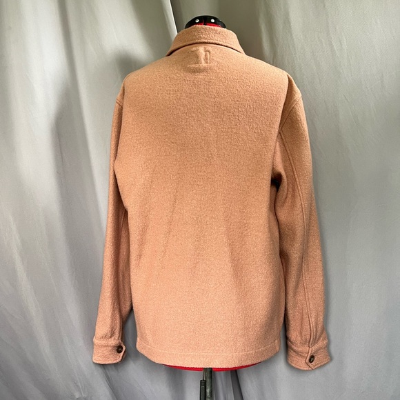 Mauve Italian Boucle Wool Shirt Jacket 